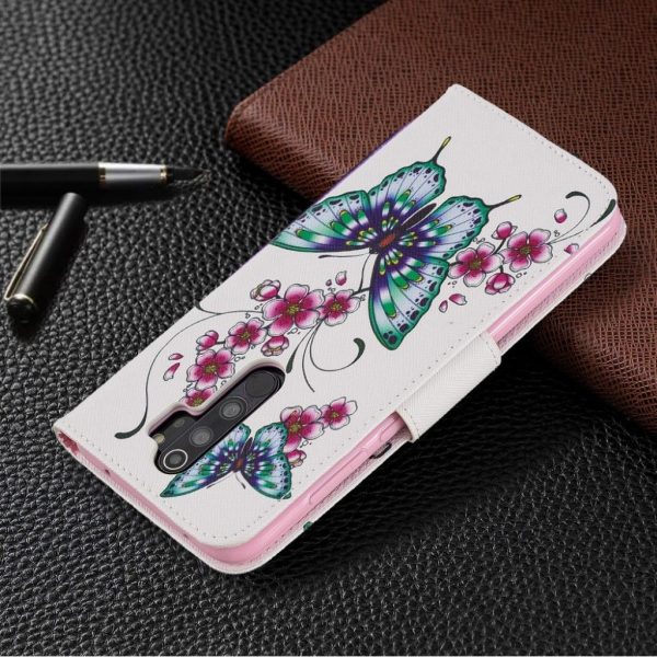 Wonderland Xiaomi Redmi Note 8 Pro flip case - Green Butterflies and Flowers Hot on Sale