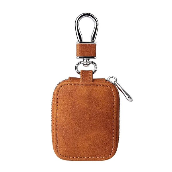 AirPods 3   2   Pro leather storage bag with keychain - Brown Online