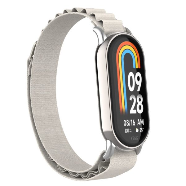 Xiaomi Smart Band 8 nylon strap with silver connector - Starlight on Sale