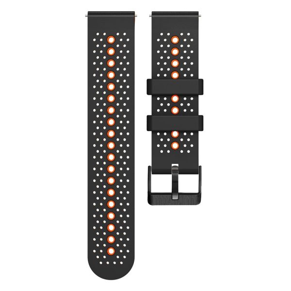 22mm Universal dual color watch strap - Black   Orange Sale