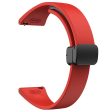 20mm Universal silicone strap with black buckle - Red For Sale