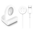 Google Pixel Watch 2 Silicone Charger Holder with USB Charging Cable Anti-Slip Smart Watch Charger - White Hot on Sale