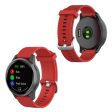 Garmin Vivoactive 4 silicone textured watch band - Red Fashion