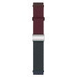 Huawei Watch GT 3 42mm   GT 3 Pro 43mm Universal 20mm Woven Strap Magnetic Silver Buckle Watch Band - Wine Red+Dark Blue Supply