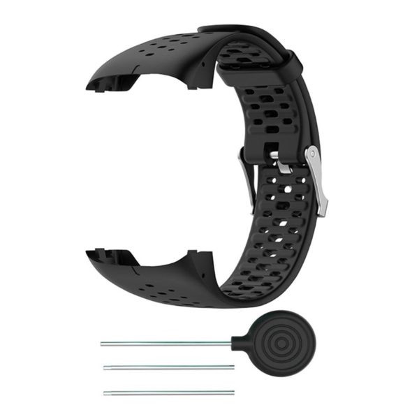 Polar M430 soft silicone watch band with installation tools - Black on Sale