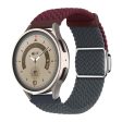 Huawei Watch GT 3 42mm   GT 3 Pro 43mm Universal 20mm Woven Strap Magnetic Silver Buckle Watch Band - Wine Red+Dark Blue Supply