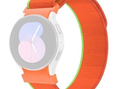 KALEBOL KLB-YJNLHH-001 Samsung Galaxy Watch4   Watch 5   Watch6 Nylon Band Loop Wristband - Orange+Green Discount