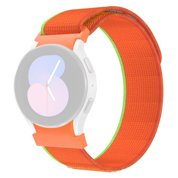 KALEBOL KLB-YJNLHH-001 Samsung Galaxy Watch4   Watch 5   Watch6 Nylon Band Loop Wristband - Orange+Green Discount