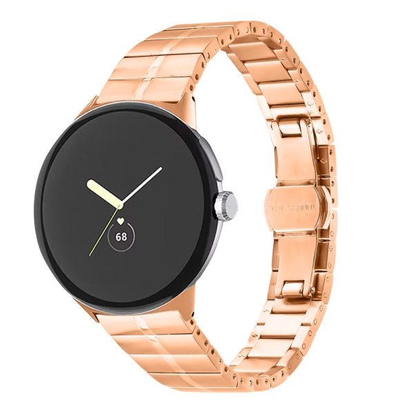 Google Pixel Watch   Watch 2 Stainless Steel Watch Strap Replacement Wrist Band - Rose Gold Online Sale