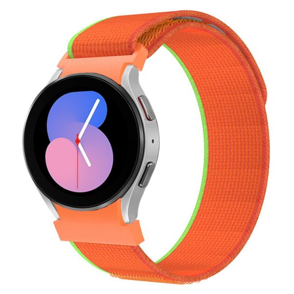 KALEBOL KLB-YJNLHH-001 Samsung Galaxy Watch4   Watch 5   Watch6 Nylon Band Loop Wristband - Orange+Green Discount