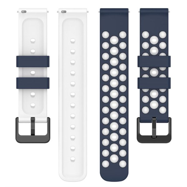 20mm Universal silicone watch strap - Midnight Blue   White Online now