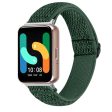 Samsung Galaxy Fit3 SM-R390 Woven Watch Strap Adjustable Wrist Band with Silver Connector - Army Green Online