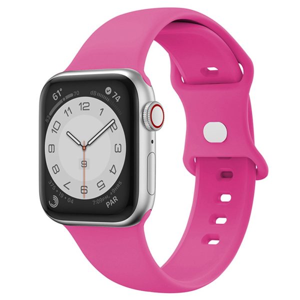 Apple Watch Series 49mm - 45mm - 44mm - 42mm Strap Breathable Silicone Watch Band - Rose Sale