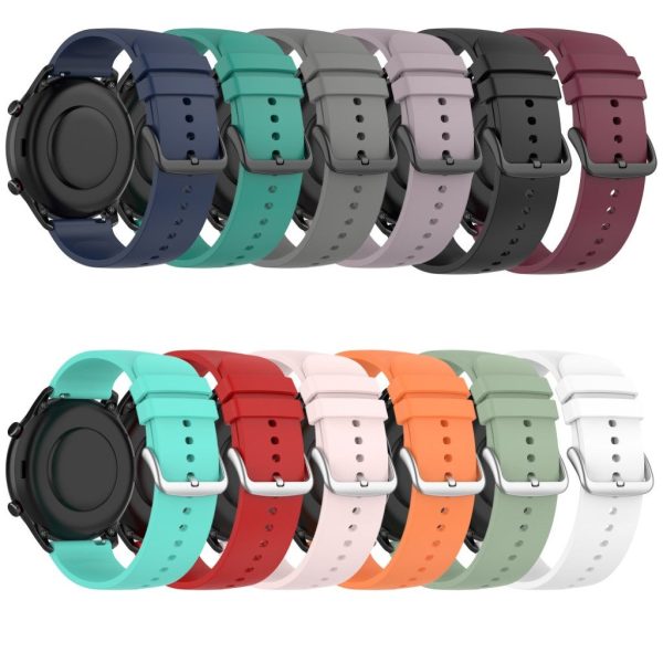 22mm Universal silicone quick release watch strap - Black   Black Buckle Online Hot Sale