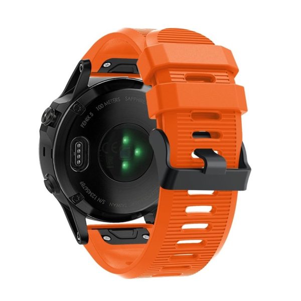 Garmin Fenix 5X Plus silicone watch band - Orange Fashion