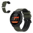 24mm dual-layer silicone watch band for Garmin Forerunner device - Army Green   Black on Sale