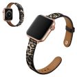 Apple Watch 40mm top layer genuine leather watch strap - Leopard Cheap