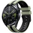 Huawei Watch 4   4 Pro   GT 4 46mm Replacement Strap 22mm Universal Silicone Watch Band - Mint Green+Black Discount