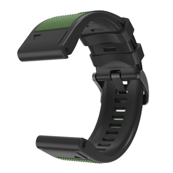 26mm dual color watch strap for Garmin watch - Army Green   Black Supply