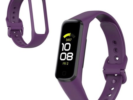 Samsung Galaxy Fit 2 silicone watch band - Dark Purple Online Hot Sale