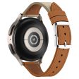 20mm Universal Smart Watch Band Genuine Cow Leather Strap Replacement - Brown+Beige Fashion