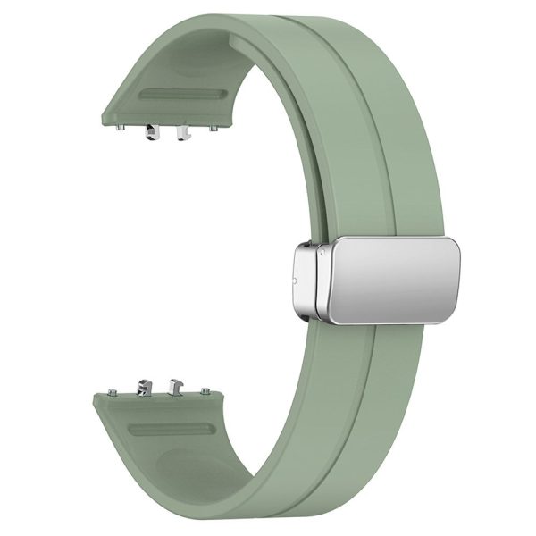 Samsung Galaxy Fit3 Replacement Wrist Band Soft Silicone Watch Band with Magnetic Folding Buckle - Grey Green Online