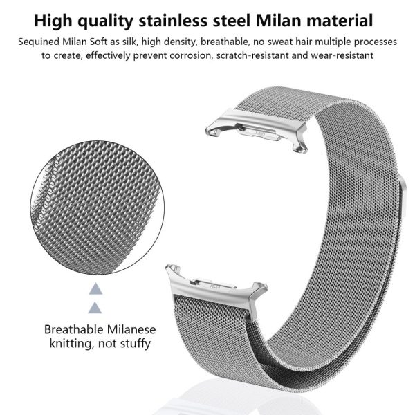 KALEBOL Samsung Galaxy Watch Ultra 47mm Watch Band Magnetic Buckle Metal Milanese Wrist Strap - Black For Cheap