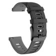 22mm Universal dual color silicone watch strap - Black   Grey For Sale