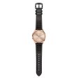 Garmin Vivoactive 3   Vivomove HR genuine leather watch band - Black on Sale