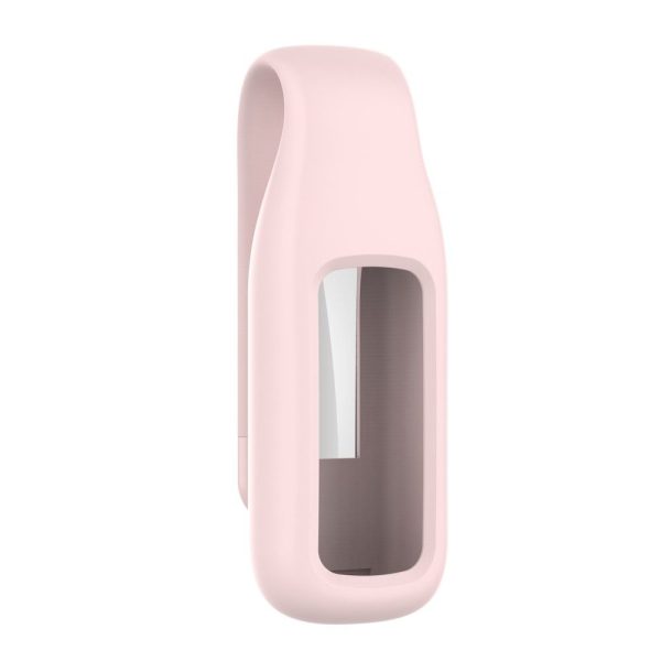 Fitbit Luxe silicone cover with clip holder - Pink Hot on Sale