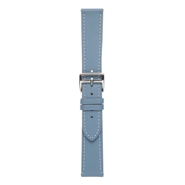 20mm Universal textured genuine leather watch strap - Sky Blue Supply