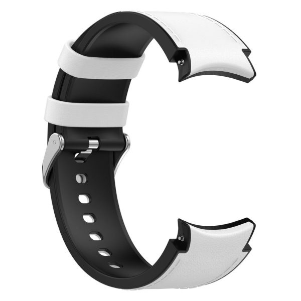 Silicone PU Leather Watch Band for Samsung Galaxy Watch - White For Cheap