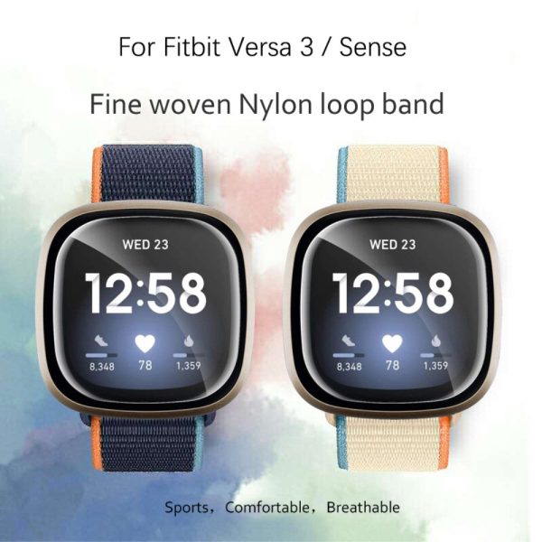 Fitbit Sense   Versa 3 nylon strap - Plum Color Online now