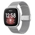 Fitbit Sense 2   Versa 4 stainless steel watch strap - Silver Online now