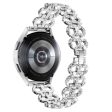 20mm Samsung Galaxy Watch 5   4 rhinestone décor metal strap - Silver Sale