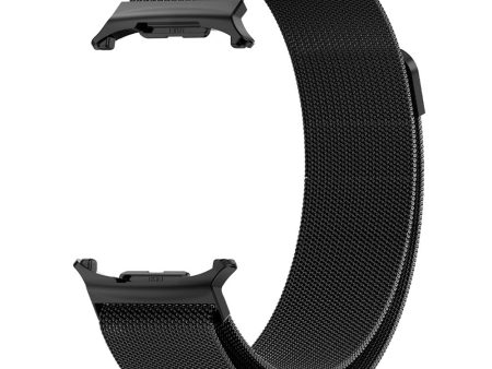 KALEBOL Samsung Galaxy Watch Ultra 47mm Watch Band Magnetic Buckle Metal Milanese Wrist Strap - Black For Cheap