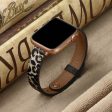 Apple Watch 40mm top layer genuine leather watch strap - Leopard Cheap