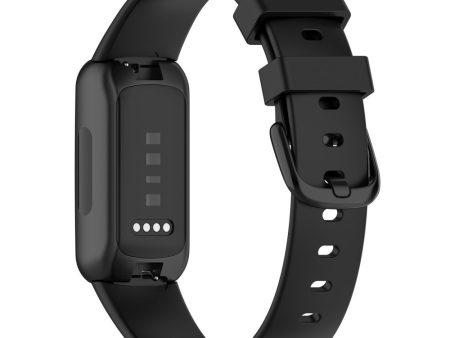 Fitbit Inspire 3 Silicone Wristband Sports Watch Strap, Size: L - Black Fashion