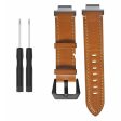 Garmin Forerunner 220   230   235   735XT   620   630 Watch Strap Leather Retro Texture Wristband Strap - Brown Discount