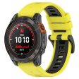 Garmin Fenix 7S   7S Pro   6S QuickFit 20mm Silicone Watch Band Dual Color Strap Replacement - Yellow+Black Online now