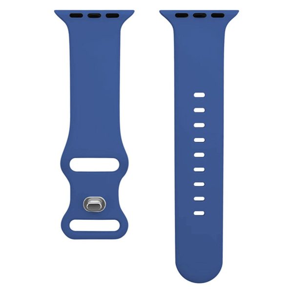 Apple Watch Series 49mm - 45mm - 44mm - 42mm Strap Breathable Silicone Watch Band - Sapphire Blue Online Hot Sale