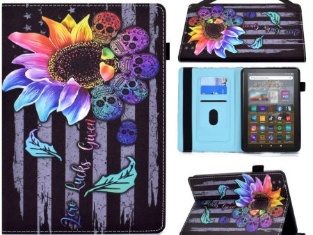 Amazon Kindle 11th Gen (2022) Leather Book Style Flip Tablet Case with Elastic Band - Sunflower Hot on Sale