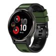 18mm Universal dual color silicone strap - Army Green   Black Online now