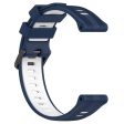 22mm Garmin   Coros   Amazfit dual color silicone strap - Blue   White For Sale