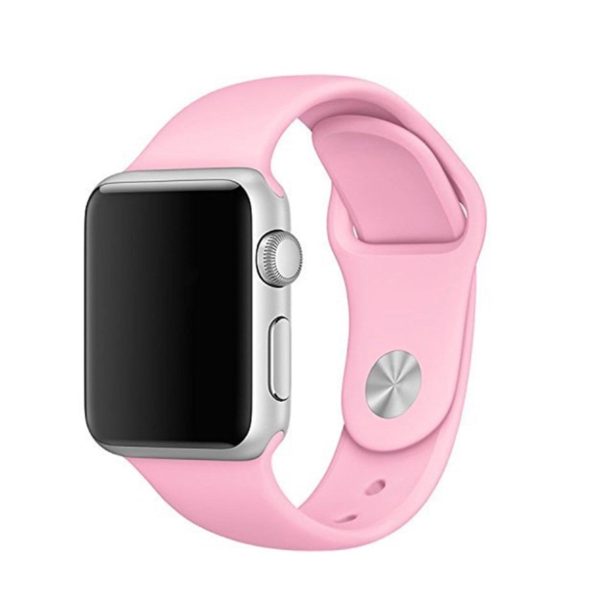 Apple Watch Series 4 44mm soft silicone watch band - Dark Pink on Sale