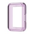 Samsung Galaxy Fit3 Smart Watch Protective Case Flexible Watch Frame Cover - Transparent Purple Online now