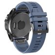 KALEBOL KLB-PWGJ-001 For Garmin Fenix 7     7 Pro Silicone Replacement Strap QuickFit 22mm Watch Band - Navy Blue Online Hot Sale