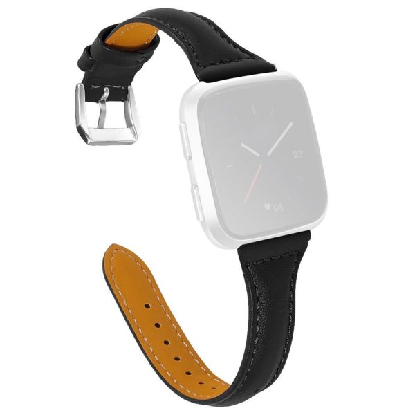 Fitbit Versa 2   Versa Lite   Versa simple genuine leather watch strap - Black Online