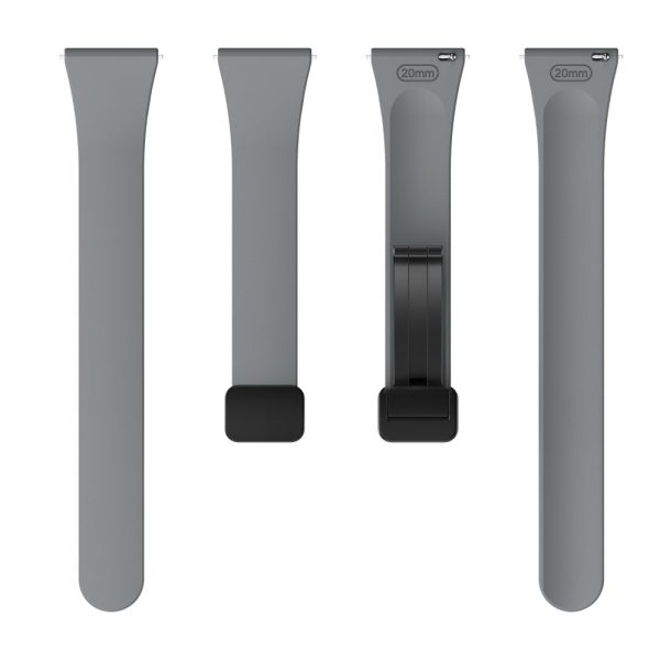 22mm Universal silicone sport strap with black magnetic buckle - Space Grey Online