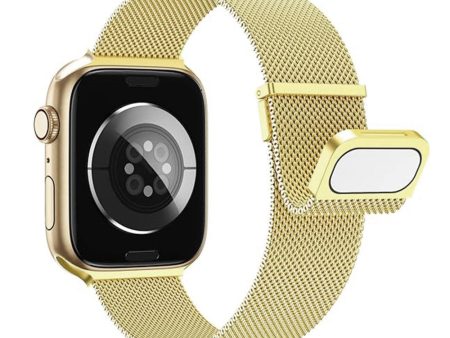 Apple Watch Series 9 8 7 41mm   6 5 4 SE (2023) SE (2022) SE 40mm   3 2 1 38mm Milanese Mesh Loop Magnetic Watch Band - Gold Hot on Sale